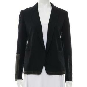 Theory | Leather Trim Moto Blazer | Size 2